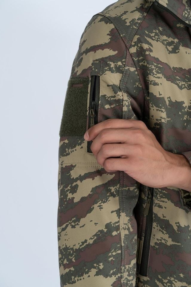 Combat Tactical Outdoor Kamuflaj Mont Su Rüzgar Geçirmez Erkek Softtjell Mont - 305