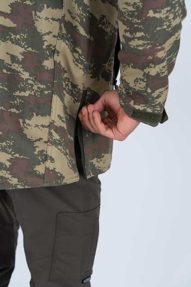 Combat Tactical Outdoor Kamuflaj Mont Su Rüzgar Geçirmez Erkek Softtjell Mont - 305