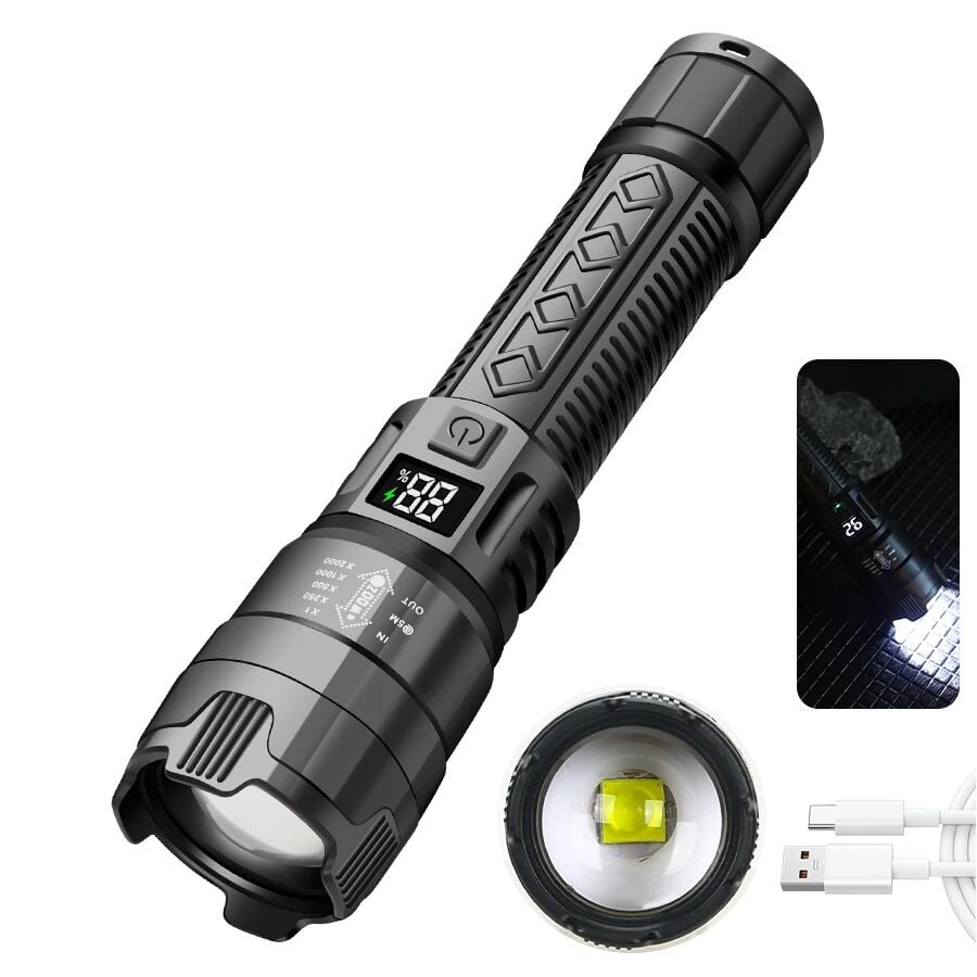 Gold Silver GS-3200 Şarjlı El Feneri – 1500 Lümen Gücüyle Maksimum Aydınlatma