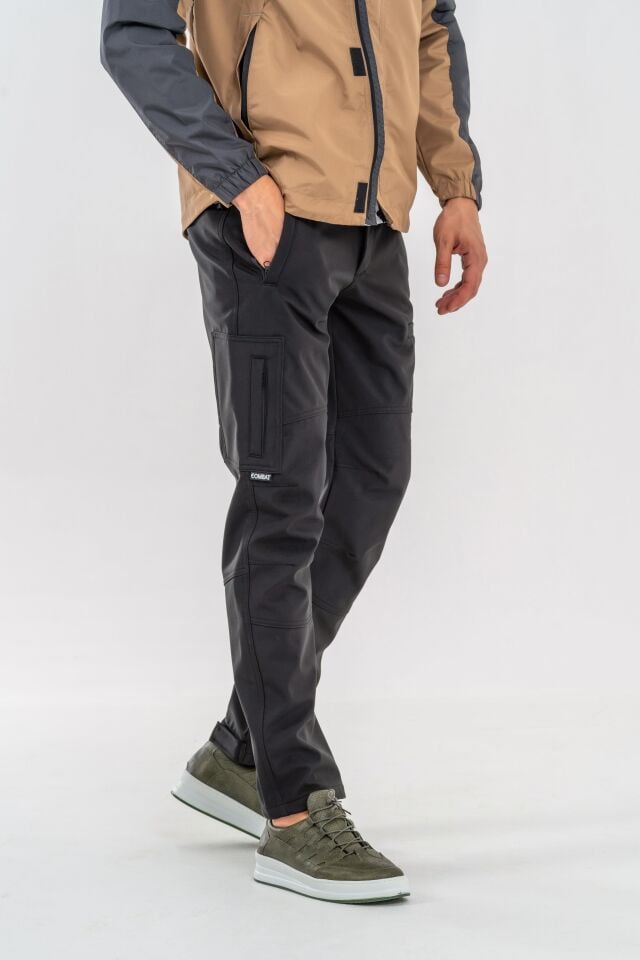 Combat Tactical Outdoor Taktik Softshell Kışlık Rüzgar Geçirmez Pantolon - 544 SİYAH - M