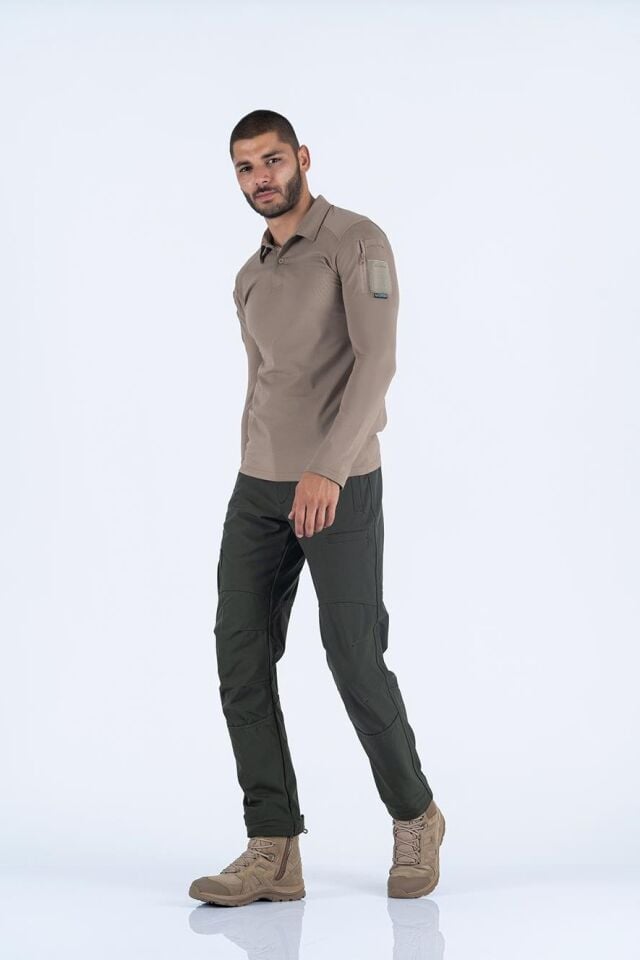 Combat Tactical Outdoor Taktik Softshell Kışlık Rüzgar Geçirmez Pantolon - 544 HAKİ - M