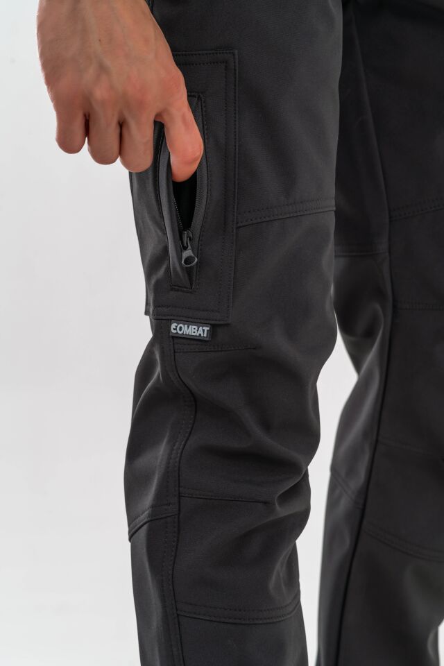 Combat Tactical Outdoor Taktik Softshell Kışlık Rüzgar Geçirmez Pantolon - 544 SİYAH - L