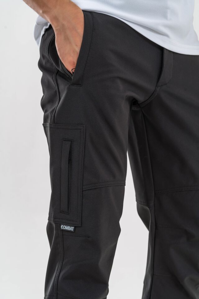 Combat Tactical Outdoor Taktik Softshell Kışlık Rüzgar Geçirmez Pantolon - 544 SİYAH - XL