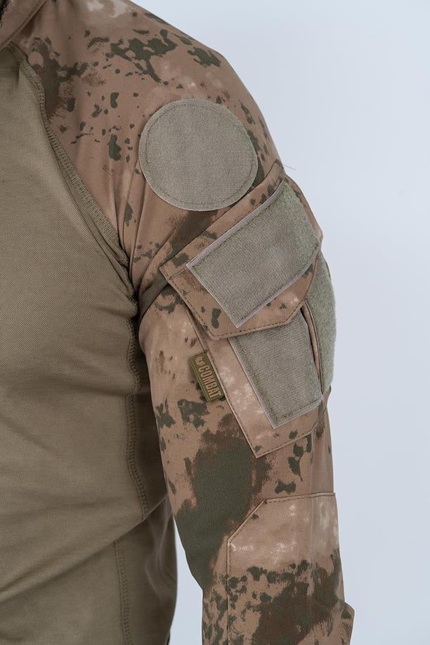 Combat Tactical Outdoor Jandarma Gömlek Uzun Kol Kamuflaj Gömlek - 401