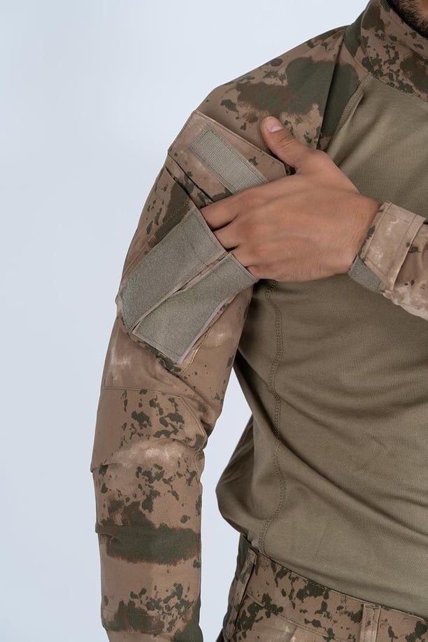 Combat Tactical Outdoor Jandarma Gömlek Uzun Kol Kamuflaj Gömlek - 401