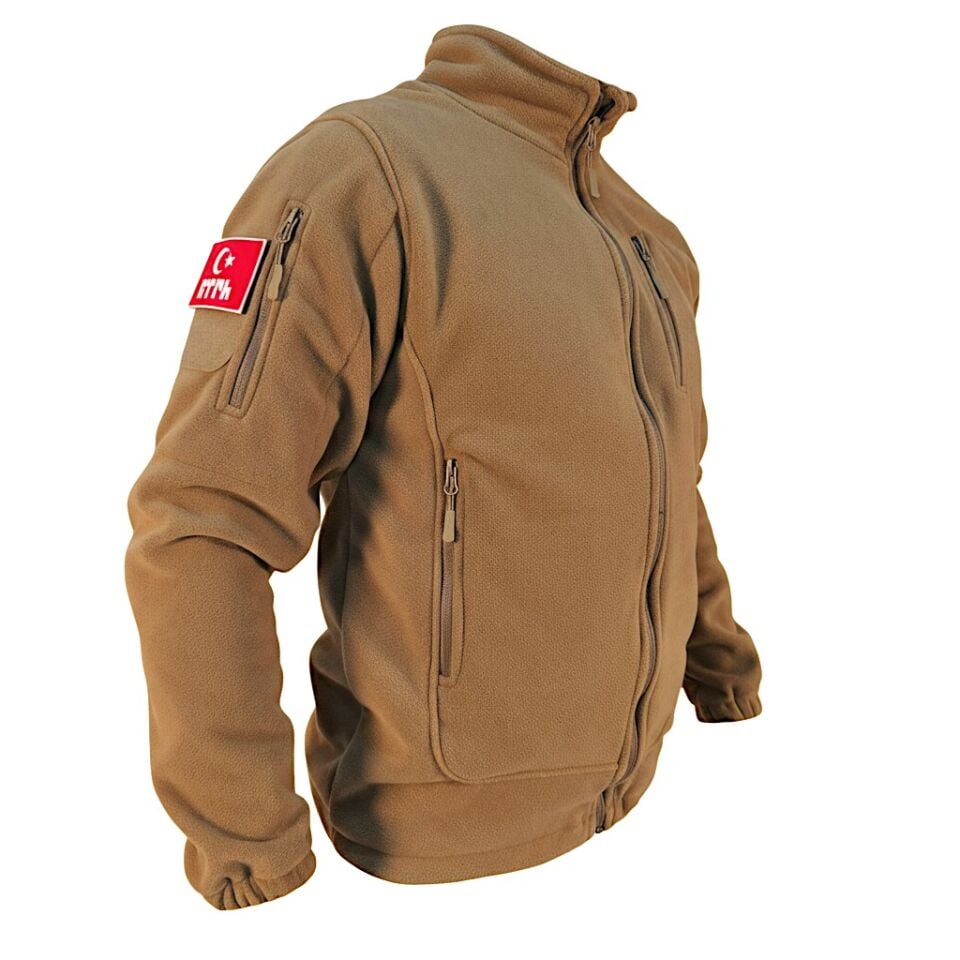 ATS Tactical Polar Mont – 5 Cepli, Termal Koruma, Dayanıklı Askeri Taktik Polar BEJ - XXL