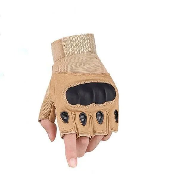 Askeri Tactical Kesik Destekli Pilot Eldiven BEJ