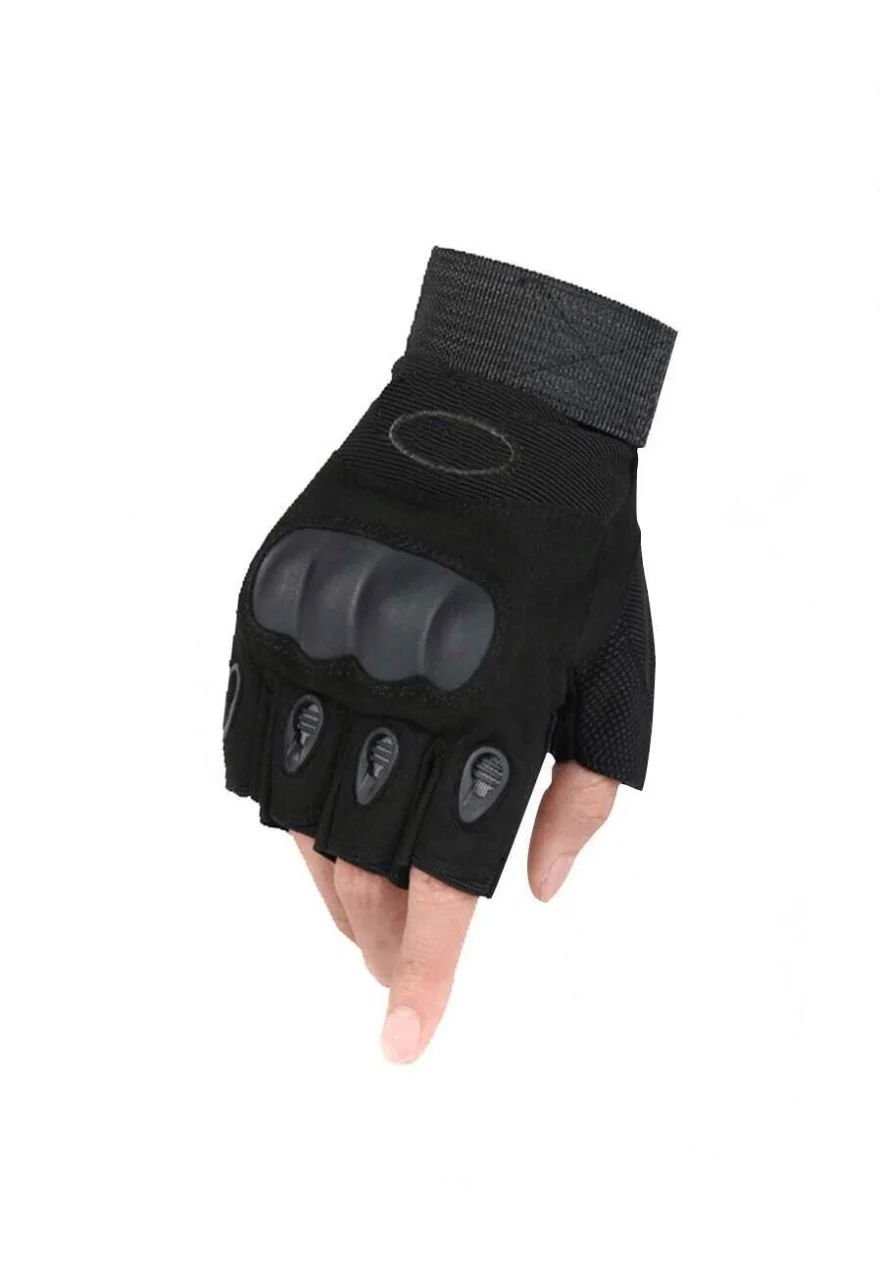 Askeri Tactical Kesik Destekli Pilot Eldiven SİYAH