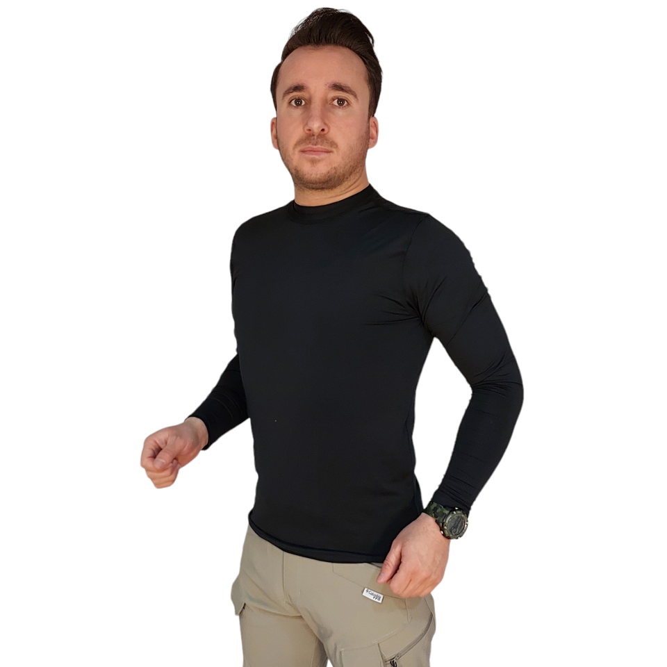 THERMO DYNAMIC  T-shırt Microfiber Basıc termal tişört Siyah-810 MİCRO TŞÖRT